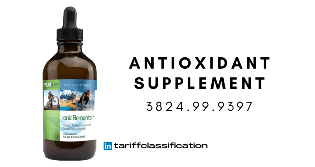 Classification Review of An Antioxidant Supplement
